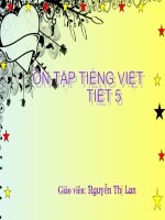 ÔN TẬP TIẾNG VIỆT ( TIẾT 5) LỚP 2