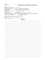 KTRA ĐẠI SỐ CHƯƠNG II