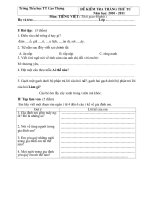 Bài kiểm tra tháng thứ tư môn TV 10 - 11