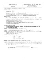 Đề thi Học kì 1 Toán 12 - Đề số 10