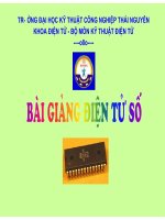 Đại số logic. bài giảng về điện tử số