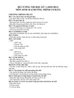 đề cương ôn tập thi học kỳ 1- sinh 10