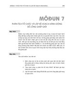 Phân tích, tổ chưac và lập kế hoạch hành động đê lồng ghép giới