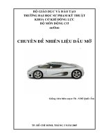 Chuyên đề nguyên liệu dầu mỡ