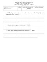 đề thi KTDKLII khối 4 theo CKTKN