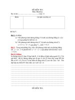 đề kt Đại 1 tiêt11