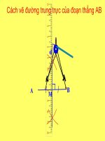 Cách Vẽ Đường Trung Trực bằng compa và Thước. hay