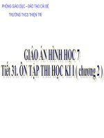 ÔN TÂP HK I HÌNH HỌC (TIẾT 2)