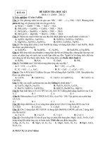 ĐỀ Kiểm tra hoc ki I hoá học 11