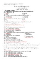 ĐỀ THI HKI THAM KHẢO SINH 8