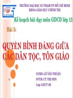 Bài 5. Quyền bình đẳng giữa các dân tộc , tôn giáo