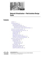 Network Virtualization — Path Isolation Design Guide