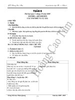 Kế hoạch bài học tuần 8 lớp 3