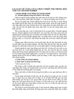 LÝ LUẬN VỀ CỦNG CỐ VÀ PHÁT TRIỂN THỊ TRƯỜNG ĐỐI VỚI CÁC DOANH NGHIỆP