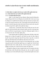 CƠ SỞ LÝ LUẬN VỀ ĐÀO TẠO VÀ PHÁT TRIỂN  NGUỒN NHÂN LỰC