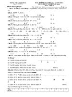 Đề kiểm tra học kì 1 Toán 6 năm học 2010 - 2011