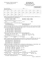 Đề thi học kì 1CB + Đáp án