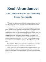 Real Abundance: Ten Inside Secrets to Achieving Inner Prosperity