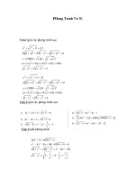 phương trình vô tỉ