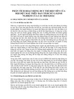 PHÂN TÍCH HOẠT ĐỘNG DUY TRÌ HỘI VIÊN CỦA HỘI DỆT MAY THÊU ĐAN TP HCM VÀ KINH NGHIỆM CỦA CÁC HỘI KHÁC