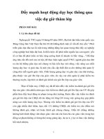 Đẩy mạnh hoạt động dạy học thông qua việc dự giờ thăm lớp