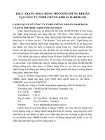 THỰC TRẠNG HOẠT ĐỘNG MÔI GIỚI CHỨNG KHOÁN TẠI CÔNG TY TNHH CHỨNG KHOÁN HABUBANK