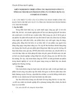 KIẾN NGHỊ HOÀN THIỆN CÔNG TÁC HẠCH TOÁN CPSX VÀ TÍNH GIÁ THÀNH SẢN PHẨM Ở CÔNG TY CỔ PHẦN DỤNG CỤ CƠ KHÍ XUẤT KHẨU