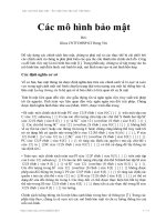 Các mô hình bảo mật