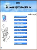 MỘT SỐ KHÁI NIỆM CỦA TIN HỌC