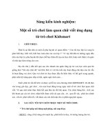 Một số trò chơi làm quen chữ viết ứng dụng từ trò chơi Kidsmart