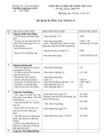 Kế hoạch tháng 12