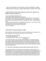 MỘT SỐ GIẢI PHÁP THU HÚT DÂN CƯ MỞ TÀI KHOẢN VÀ THANH TOÁN QUA SỞ GIAO DỊCH I NGÂN HÀNG NGOẠI THƯONG VIỆT NAM