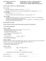 Đe thi HKI mon Toan 12 (THPT) nam 2010