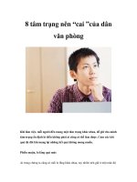 8 tâm trạng nên “cai ”của dân văn phòng