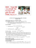Đề ĐH Toán Khối D- có đáp án