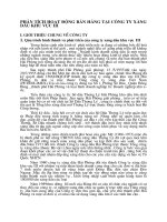 PHÂN TÍCH HOẠT ĐỘNG BÁN HÀNG TẠI CÔNG TY XĂNG DẦU KHU VỰC III