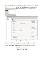 Cách cài đặt Windows Virtualization Role trên Windows 2008?