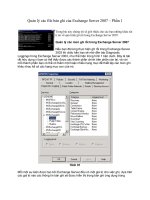 Quản lý các file bản ghi của Exchange Server 2007 – Phần 1