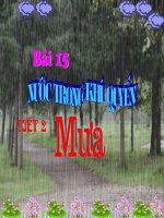 Bài 15: nước trong khí quển