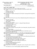 Đề và đáp án môn Địa 9 năm học 2010-2011