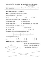 Đề thi CL Học kỳ I Toan 7