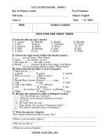 TEST FOR THE FIRST TERM( BOOK 2)