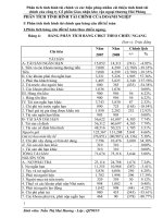 PHÂN TÍCH TÌNH HÌNH TÀI CHÍNH CỦA DOANH NGIỆP