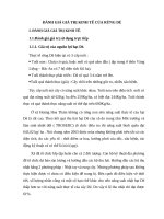 ĐÁNH GIÁ GIÁ TRỊ KINH TẾ CỦA RỪNG DẺ