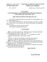 Kế hoạch Hội khoẻ Phù Đổng cấp trường năm 2010 - 2011