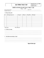 Bảng đánh giá kết quả thực tập hàng tháng