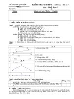MẪU ĐỀ KIỂM TRA HÌNH HỌC 6 - CHƯƠNG I