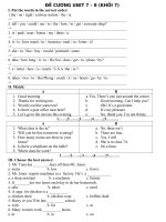 de cuong bai 7+8 - english 7