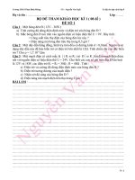 Bộ đề kiểm tra Lý 9 (Học kỳ I)