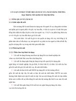 LÝ LUẬN CƠ BẢN VỀ RỦI RO LÃI SUẤT CỦA NGÂN HÀNG THƯƠNG MẠI TRONG NỀN KINH TẾ THỊ TRƯỜNG